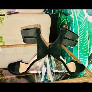 LILIANA Wedge clear heels - NEW NEVER WORN